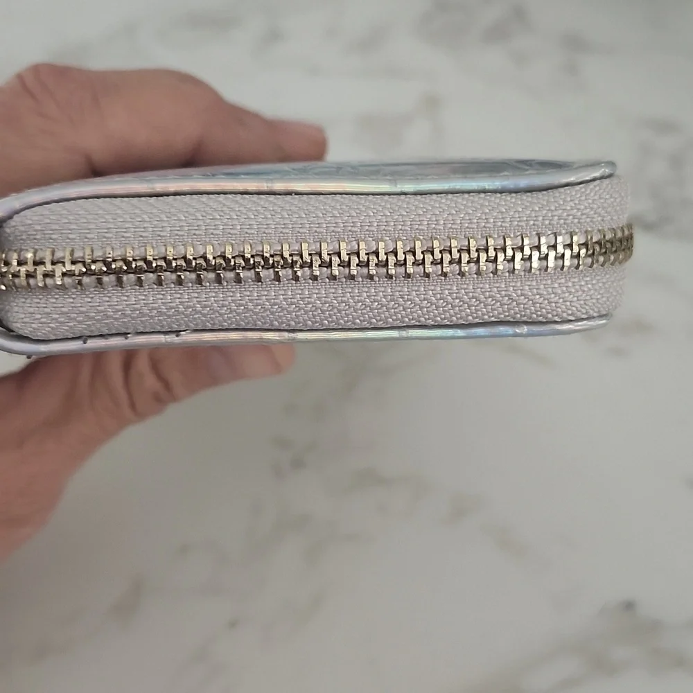 Bebe Irridescent Zip Around Wallet - Picture 10 of 13